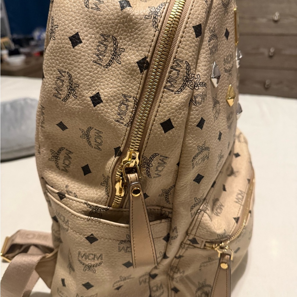Mcm Studded Backpack - image 4